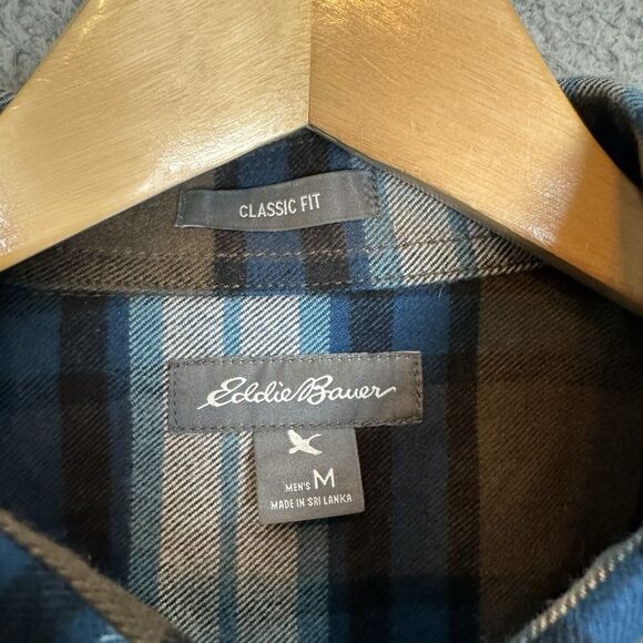 Eddie Bauer Shirt Men's M Plaid Long Sleeve Button Down Flannel Cotton NWOT - Picture 7 of 8